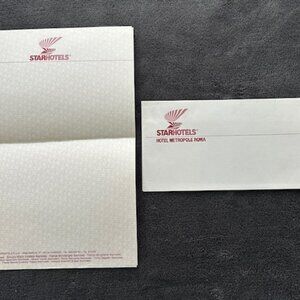 Vintage Starhotels Florence Italy Stationery
